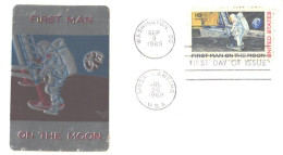 United States:USA:FDC First Man On The Moon, 1969 - 1961-1970