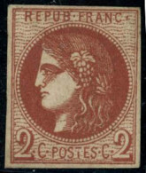 * N°40Bb 2c Marron, Quasi SC - TB - 1870 Emission De Bordeaux