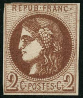 * N°40Bb 2c Marron R2, Petites Marges - B - 1870 Emission De Bordeaux