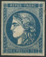 * N°45C 20c Bleu, Type II R3 - TB - 1870 Emission De Bordeaux