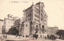 MONACO - La Cathédrale - Animé - Carte Postale Ancienne - Kathedrale Notre-Dame-Immaculée