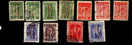 Grece (1912) - Timbres Surcharges En Rouge  Oblit - 3 Ex. Neufs* - Usati