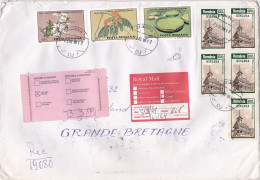 FLOWERS, CHURCH, STAMPS ON REGISTERED COVER, 1999, ROMANIA - Cartas & Documentos