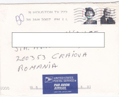 EDNA FERBER, ALBERT SABIN, STAMPS ON COVER, 2007, USA - Storia Postale