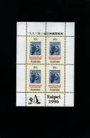 AUSTRALIA - 1978  NATIONAL STAMP WEEK  MS OVERPRINTED TAIPEI 1996   MINT NH - Blocs - Feuillets