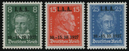 Dt. Reich 407-09 , 1927, I.A.A., Prachtsatz, Mi. 240.- - Ungebraucht