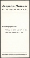 ZEPPELINPOST 1938, Zeppelin-Museum, Prospekt Zum 100. Geburtstag Für Neugestaltung Und Eröffnung, Leichte Knitter Am Ran - Luft- Und Zeppelinpost