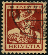 SCHWEIZ BUNDESPOST 132 O, 1916, 10 C. Pro Juventute, Pracht, Mi. 90.- - Gebraucht