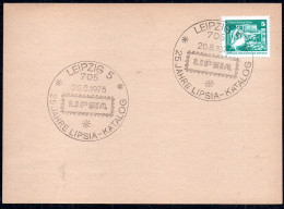 G4589 - Leipzig - Sonderstempel - Lipsia Katalog - 1e Jour – FDC (feuillets)