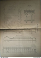 1900 - EXPOSITION DE 1900 - ÉCHAFAUDAGE DE MONTAGE DU PALAIS DE LA MECANIQUE - LE GENIE CIVIL - Travaux Publics