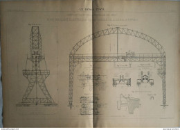 1900 EXPOSITION UNIVERSELLE  DE 1900 PONT ROULANT ELECTRIQUE DE 25 TONNES DE L'USINE DE SUFFREN - LE GENIE CIVIL - Travaux Publics