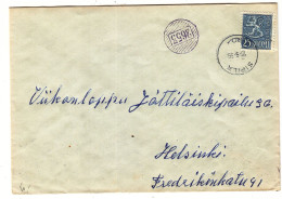 Finlande - Lettre De 1955 - Oblit Sipila - Avec Cahet 2653 - Exp Vers Helsinki - - Covers & Documents