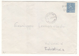Finlande - Lettre De 1955 - Oblit Griffe Rajak...Graas.. - Exp Vers Helsinki - - Covers & Documents