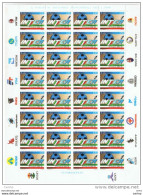 REPUBBLICA:  1989  SCUDETTO  ALL' INTER  -  £. 650  POLICROMO  FGL. 32  N. -  SASS. 1875 - Full Sheets