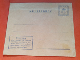 Suède - Entier Postal Pour Militaire Non Circulé - Réf 2254 - Militärmarken