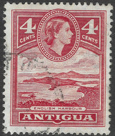 Antigua. 1953-62 QEII. 4c Red Used. Mult Script CA W/M SG 124 - 1858-1960 Kolonie Van De Kroon