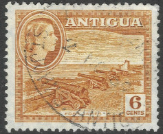 Antigua. 1953-62 QEII. 6c Used. Mult Script CA W/M SG 126 - 1858-1960 Kolonie Van De Kroon