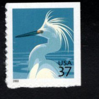 1854497496 2003 SCOTT 3830 (XX) POSTFRIS MINT NEVER HINGED - FAUNA - BIRD - SNOWY EGRET -RIGHT & UPPER SIDE IMPERFORATED - Rollenmarken (Plattennummern)