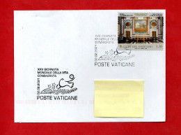 (D) Vaticano 2021- Marcofilia - BUSTA, Annullo XXV Giornata Mondiale Della Vita Consacrata - Poste Vaticane 02-02-2021 - Lettres & Documents