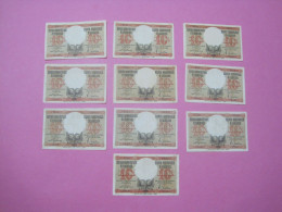 Albania Lot 10 X 10 Lek Banknotes ND 1939 (2) Better Quality - Albania