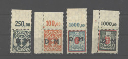 Danzig,Dienst,30/34 X,xx,OR (4 Werte) - Dienstzegels