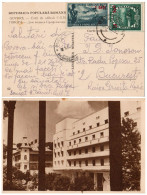 ROMANIA : 1952 - STABILIZAREA MONETARA / MONETARY STABILIZATION - POSTCARD MAILED With OVERPRINTED STAMPS - RRR (am373) - Covers & Documents