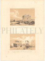 1837, LABORDE: "VOYAGE DE LA SYRIE" LITOGRAPH PLATE #56. ARCHAEOLOGY / MIDDLE EAST / SYRIA / AS-SUWAYDA / AL SWEIDA - Archeologie