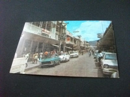 STORIA POSTALE  FRANCOBOLLO COMMEMORATIVO TRINIDAD AND TOBAGO SALUTI DA TRINIDAD W.I. FREDERICK ST. SHOPPING CENTRE AUTO - Trinidad