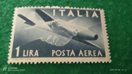 ıTALYA-1944-1946    1 LİRE       USED - Poste Aérienne