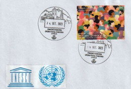 2023:30ème Anniversaire De L'adhesion D'Andorra Aux Nations-Unies Et Unesco. Oficina Postal D'Andorra - Covers & Documents