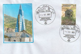 ANDORRA.  ART CONTEMPORANI  2022.  L'ANDART (Miquel Mercé) Oficina Postal D'Andorra,  Haute Faciale - Brieven En Documenten