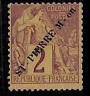 ZA0108a - St PIERRE MIQUELON -  STAMP -  Yvert  # 19 MINT  Hinged  MH - Ungebraucht