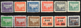 Chine > TRAIN ET POSTIER 1949.2.7/1949 - 12 Timbres NEUFS SG - Ostchina 1949-50