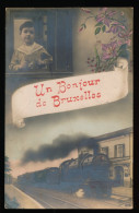 UN BONJOUR DE BRUXELLES  - TRAIN A VAPEUR             2 SCANS - Unclassified