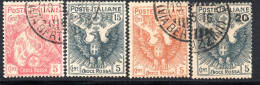 1736. ITALY 1915-1916 RED CROSS,ITALIAN FLAG,EAGLE # B1-B4 - Usados