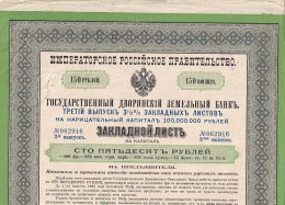 Russia  - 1898 -  150 Rubles  - 3,5% Loan  Nobility Bank.. - Russie