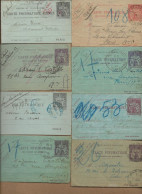 LOT DE 8 LETTRES PNEUMATIQUES - PERIODE 1907 A 1936 - Pneumatische Post