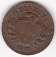 Suisse 2 Rappen 1938 En Bronze , KM# 4.2a - 2 Rappen
