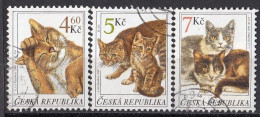 CZECH REPUBLIC 204-206,used,falc Hinged,cats - Usados