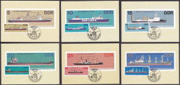 (2709-2714) DDR Maximumkarten 1982 Hochseeschiffe (MK-1-7 - Cartes-Maximum (CM)