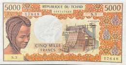 Chad 5.000 Francs, P-5a (1976) - AU - Tchad