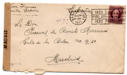 Carta De Cuba Con Censura Militar De Madrid 1941 - Briefe U. Dokumente