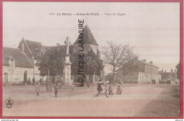 18 - AINAY LE VIEIL--Place De L'Eglise---animé - Ainay-le-Vieil