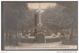 62---BAPAUME-Monument érigé Au Cimetière Pour Les Soldats Morts Les 2 Et 3 Janvier 1871--pas Courante - Bapaume