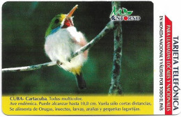 Cuba - Etecsa (Urmet) - Bird Cartacuba, 01.2003, 5$P, 75.000ex, Used - Kuba