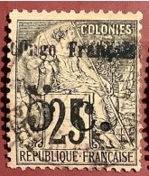 Congo Français 1891-92 #4A + 5, 25c Type Dubois Surchargé 5c Et 10c Oblitéré (c.290€), TB (french Colonies Françaises - Gebraucht