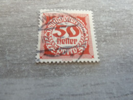 Deutsche Osterreich - Porto - 50 Heller - Rouge - Oblitéré - Année 1908 - - Steuermarken