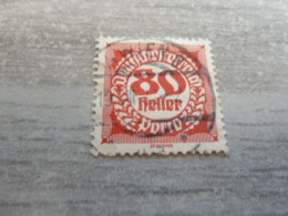 Deutsche Osterreich - Porto - 80 Heller - Rouge - Oblitéré - Année 1908 - - Steuermarken