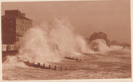 RARE FOTO CARD / DONALD MASSEY / BOGNOR / BEACH AND PROMENADE BY STORM - Bognor Regis