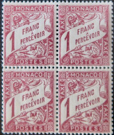 LP3844/2193 - 1926/1943 - MONACO - TIMBRES TAXE - N°23 BLOC NEUF** - Impuesto